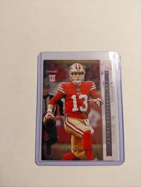 Brock Purdy Rookie Football Card - Red & Pink